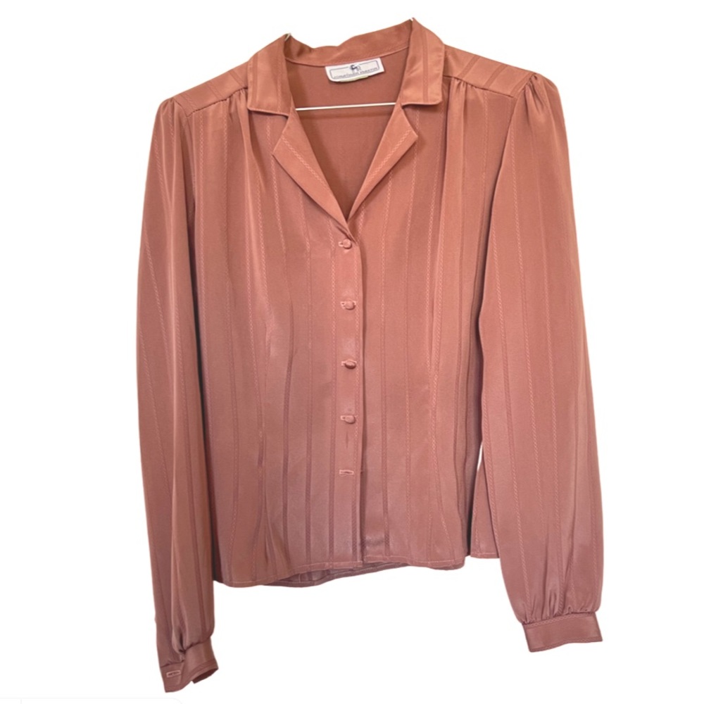 Pink silk shirt
